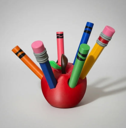 Porta Lapicero En Forma De Manzana Para Pluma Jumbo 3d