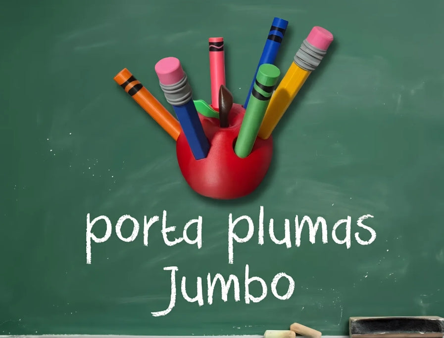 Porta Lapicero En Forma De Manzana Para Pluma Jumbo 3d