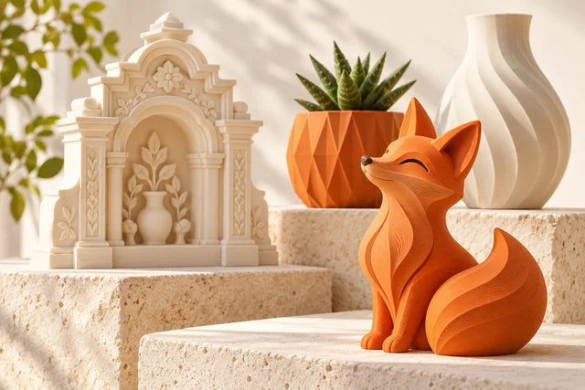 Composición conceptual de productos impresos en 3D